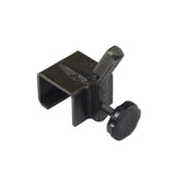 Oxygen Tank Holder with Mounting Hardware for the Rascal 600F (Used) featuring a black metal clamp and knob, designed for easy attachment to mobility scooters or power chairs using a 1-1/4 mounting bracket.