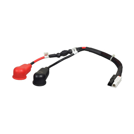 Battery Harness for the Jazzy Select Series (Used) showing close-up of black and red cables with connectors, ideal for replacing damaged harnesses on Jazzy power chairs.