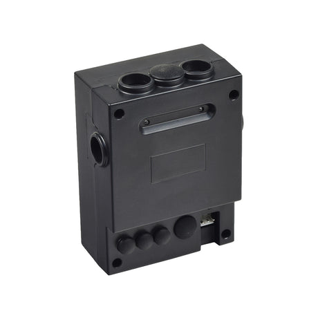 Motor Control Box for Infinite Position Pride Lift Chairs ELEASMB6237 (Used) showing a black rectangular object with buttons, minor scratches, and components for lift chair compatibility and replacement.