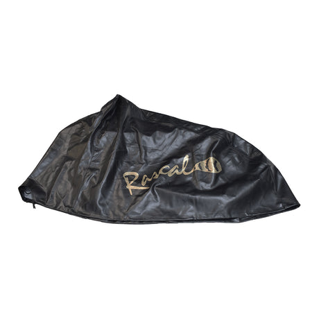 Heavy-Duty Large Weatherproof Cover for Rascal Power Chairs (Used) with a Rascal logo and a drawstring bottom, designed to protect power chairs from inclement weather.