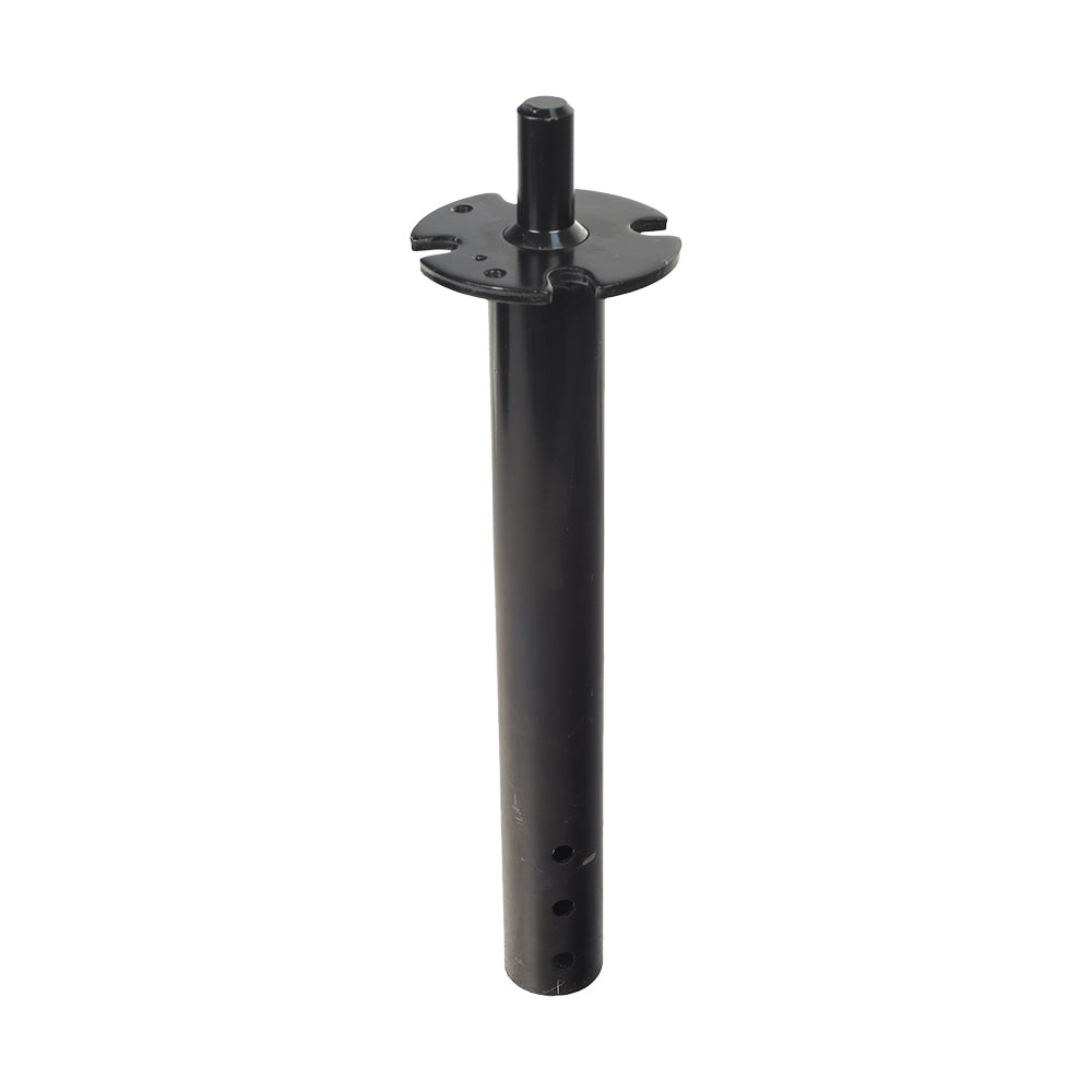 Seat Post for the ActiveCare Spitfire 1310 & 1410 (Used) - A black metal pole with a round base and three adjustment holes, suitable for mobility scooters.