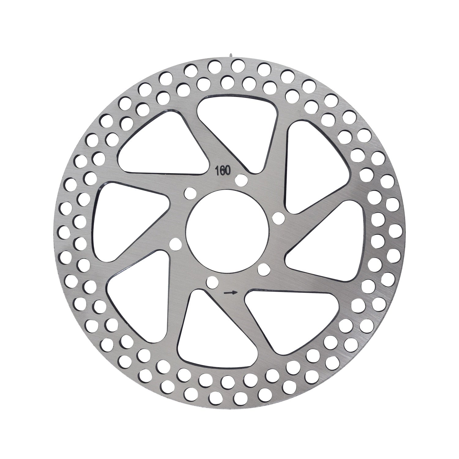 Front Brake Disc Rotor for Razor MX500 & MX650 Electric Dirt Bikes - a circular metal disc with multiple holes, specifically designed for mounting on the front wheel of Razor models.