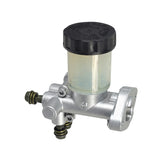 Hydraulic Master Brake Cylinder for 150cc-250cc Go-Karts & Dune Buggies, featuring a silver and black body with a mounted reservoir, cap, and sensor switch.