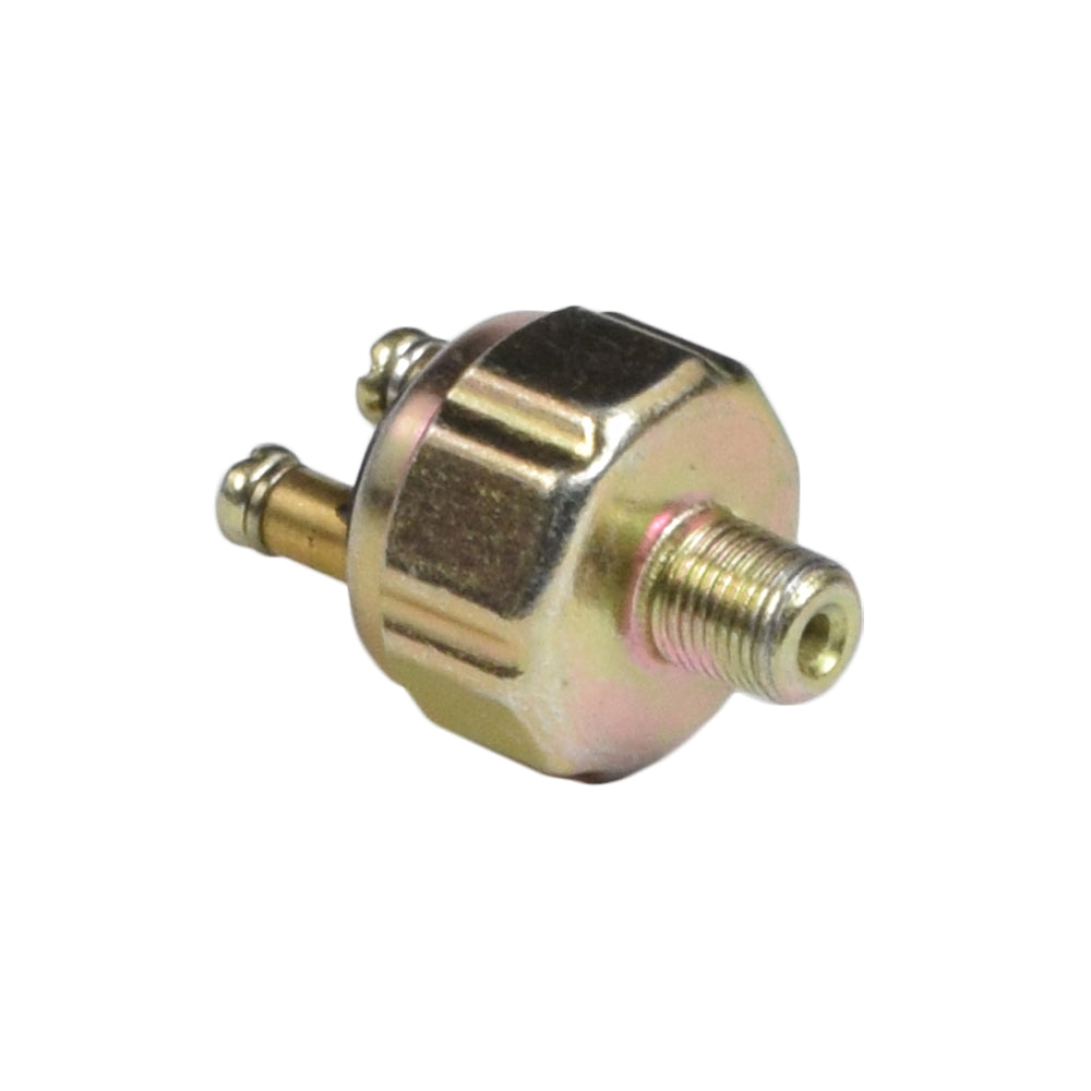 Brake Pressure Sensor Switch for 110cc, 150cc, & 250cc GY6 Go-Karts, showing a metal object with a visible screw, designed for Kandi models and other 10 mm thread go-karts and dune buggies.