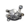 Brake Caliper with Right Arm for Scooters & Mini Bikes (Standard) featuring a silver metal body with visible screws, designed for disc brakes on gas and electric scooters, go karts, and mini bikes.