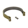 4 Band Brake for Go-Karts & Mini Bikes, featuring a metal ring with a hole, a metal pin, and an additional metal piece, designed to replace the Manco 1492 band brake.