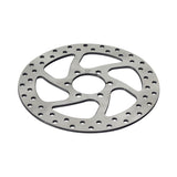 160 mm Disc Brake Rotor for Coleman CK100 & SK100 Go-Karts featuring a circular metal design with six mounting holes arranged around a central hole. Ideal for replacing factory-installed brake discs.