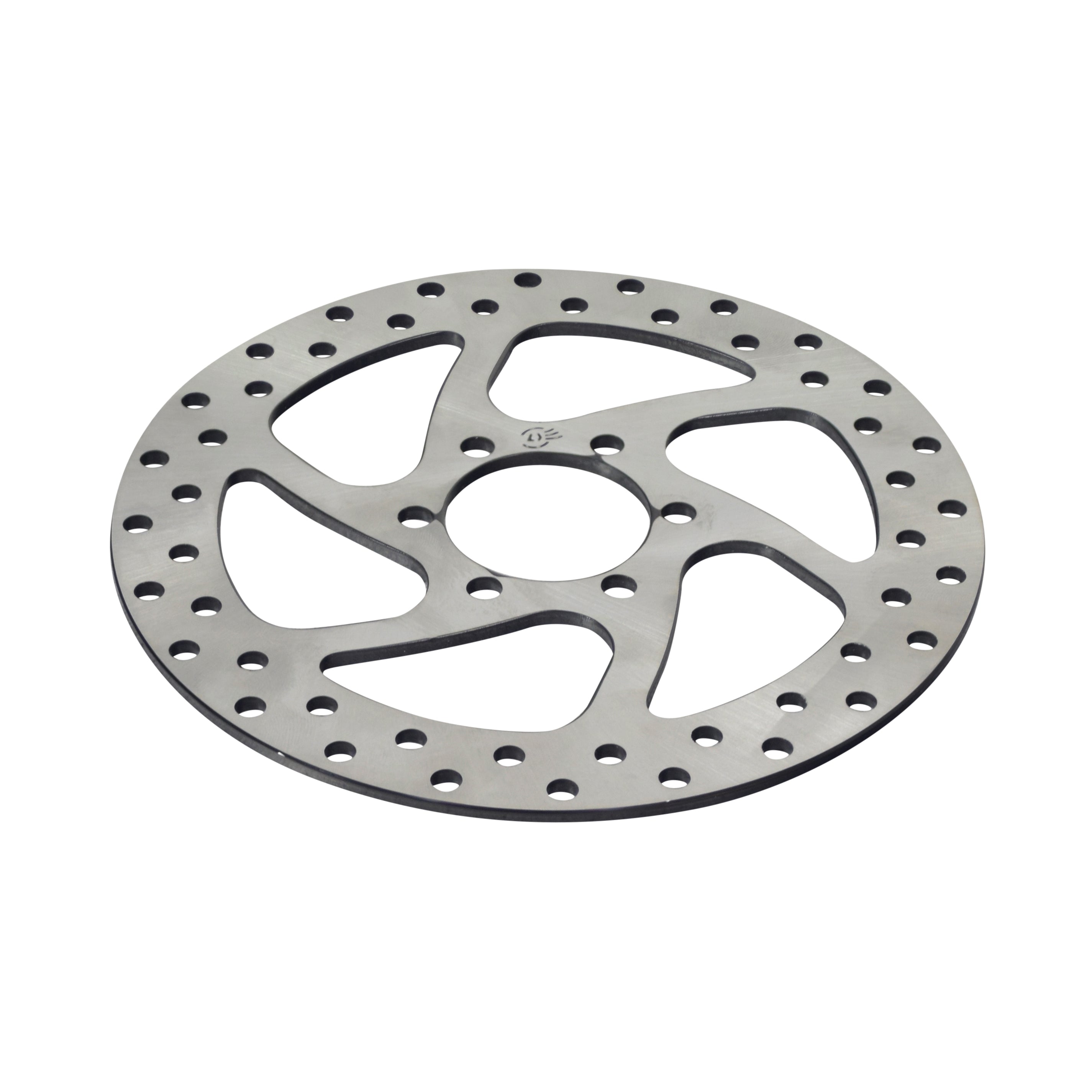 160 mm Disc Brake Rotor for the Massimo MM-MB100 Mini Bike, featuring a circular metal design with six mounting holes around a central hole, ideal as a replacement for factory-installed brake discs.