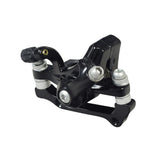 Brake Caliper Set (Front & Rear) for the Swagtron EB7 Elite Commuter Electric Bike, featuring a close-up of the black and silver brake calipers and screws, highlighting their robust design for smooth stopping.