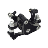 Brake Caliper Set (Front & Rear) for the Swagtron EB7 Elite Commuter Electric Bike, featuring a close-up of the black and silver metal calipers with visible screws, showcasing detailed craftsmanship.