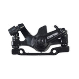 Coreride Brake Caliper for the AOVOPRO ES80 350W Electric Scooter, featuring a black metal finish, visible white text, and a close-up view of screws and logo for easy front or rear installation.