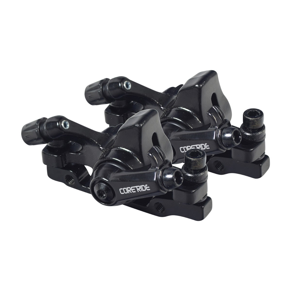 Replacement Brake Caliper for the ANCHEER 26 350W Electric Mountain Bike, featuring black metal parts with screws, designed for easy installation next to the wheel for smooth, efficient stops.