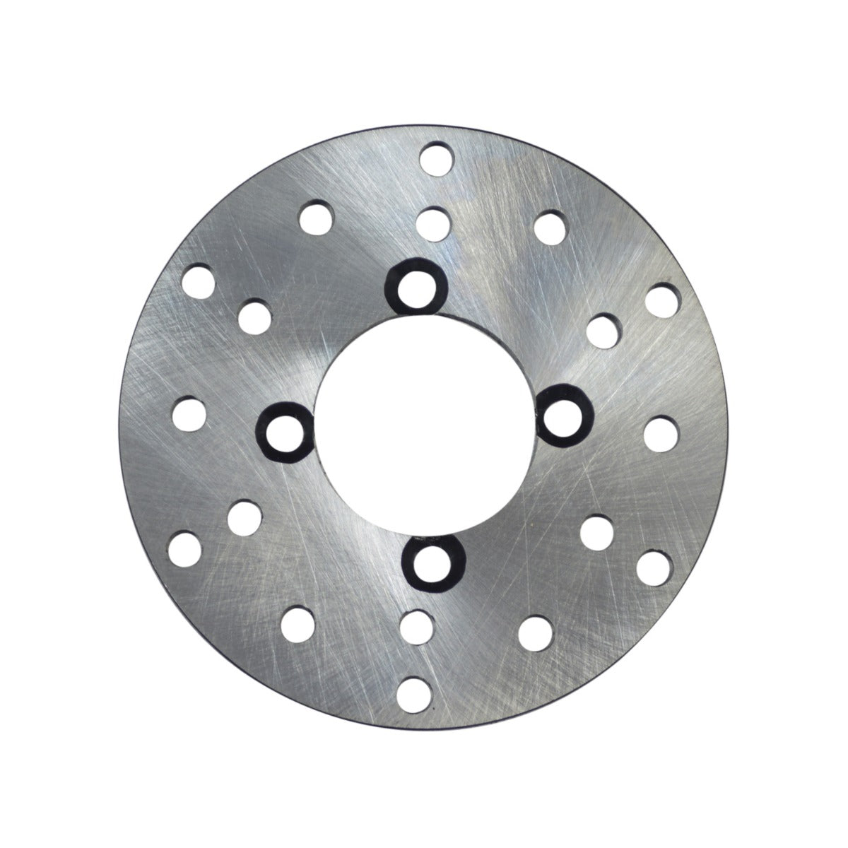 Front Brake Disc for Coleman AT125-EX & AT125-UT ATVs, a circular metal rotor with multiple holes used for mounting, identical to the factory-installed brake disc.