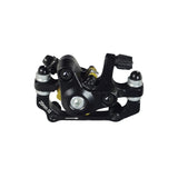 Brake Caliper with Mount for the GOTRAX EBE1 Folding Super Sport Bike 16 featuring a sturdy steel construction and a preinstalled 2-hole mounting bracket for easy installation on the front brake disc.