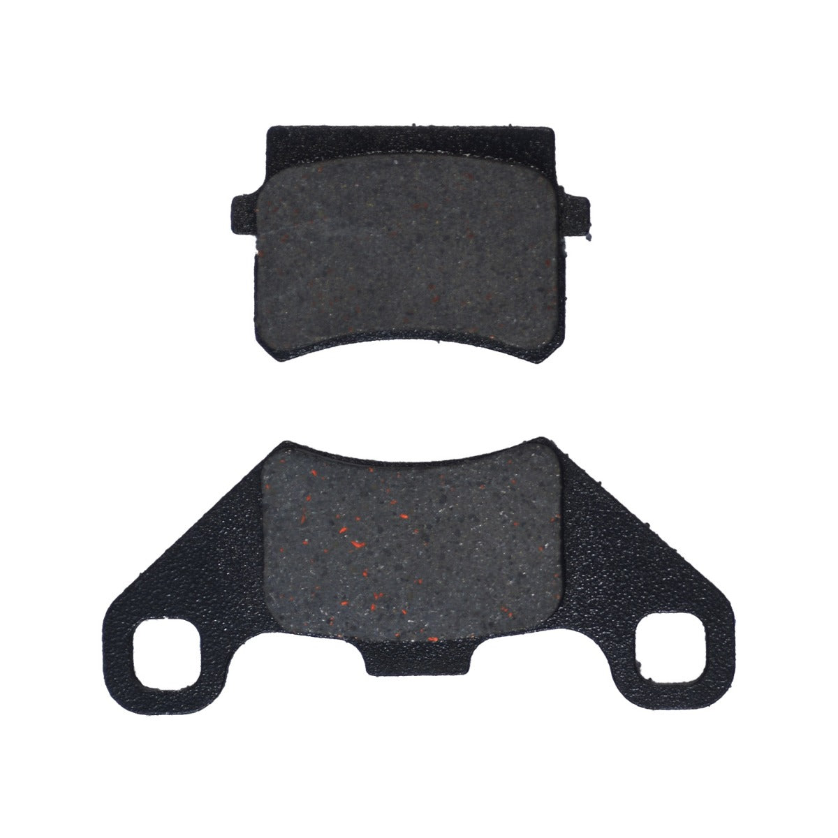 Close-up of the Front Brake Pads for the Coleman AT200-B ATV, showing detailed grooves and mounting points, designed to fit the front caliper of your ATV or go-kart.