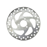 140 mm Brake Disc with 3 Mounting Holes for the Fit Right FRP DB001 50cc Dirt Bike; circular metal disc with multiple holes for mounting.