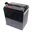 8 Volt 190 Ah UB-GC8 AGM Battery for Coleman Golf Carts, featuring a black design with a strap and space-saving screw terminals, ensuring a steady power supply and spill-proof performance.