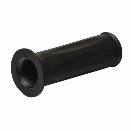 Universal 4-1/4 Full Grip Handlebar Grip for electric scooters, featuring a cylindrical design with a 7/8 inner diameter and a close-up view of its textured black surface and open end.