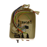 Upper Dash Assembly for the Golden Technologies Avenger (GA531/GA541) featuring a close-up of wiring and electronic components, including the speed potentiometer, pot knob, key cylinder, power switch, and buttons.