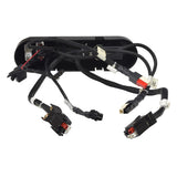 Utility Tray for the Jazzy 1103 & 1143 power chairs featuring a black box with wiring, connectors, and a circuit breaker, essential for the chair's electronic management and functionality.