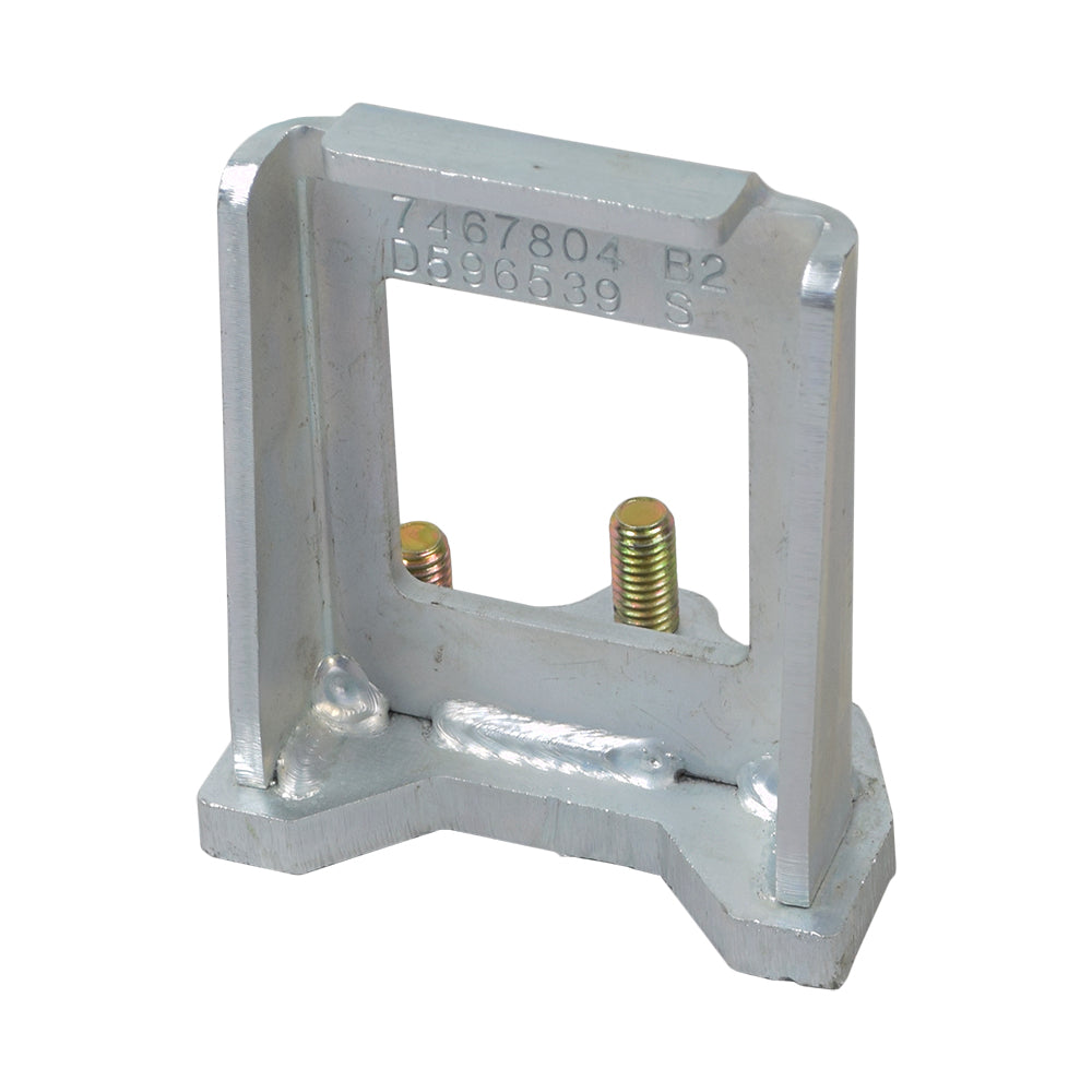 Heavy Duty Anti-Tilt Lock Bracket with three screws and a clear zinc finish, designed to fit Class III hitch assemblies, ensuring secure attachment and reducing play between the hitch tube and vehicle receiver.