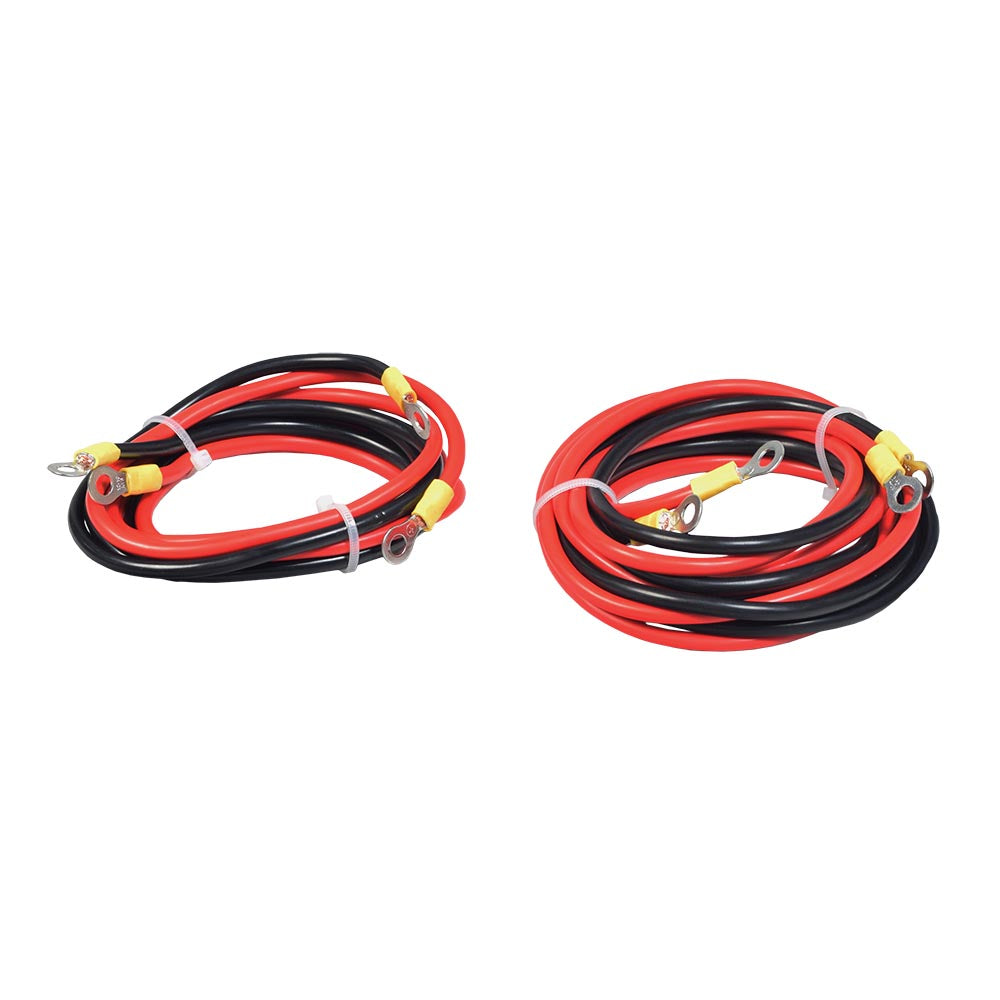 3500 lb. Capacity ATV & UTV Winch Kit with Remote Hand Control, featuring a pair of black and red power cables, essential for connecting the winch to your vehicle's power source.