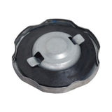 Chrome Gas Cap (Fuel Cap) with a chrome outer shell, black gasket, and inner steel locking mechanism, featuring a circular design with visible holes and tabs. Suitable for various Chinese-made gas dirt bikes and ATVs.