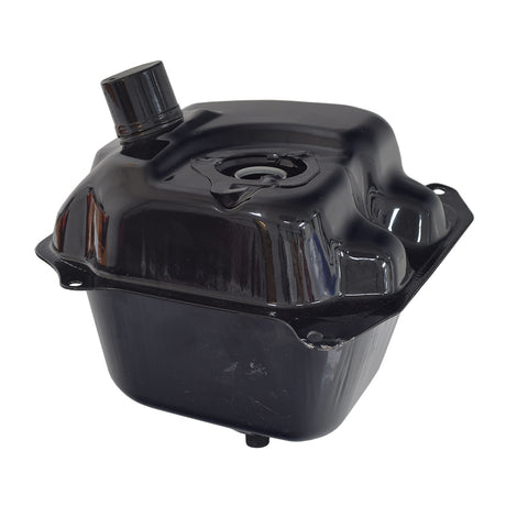 Metal Fuel Tank for 50cc QMB139 Scooters (Blemished) featuring a black plastic container with a cap, showing slight imperfections suitable for various scooter models and DIY projects.