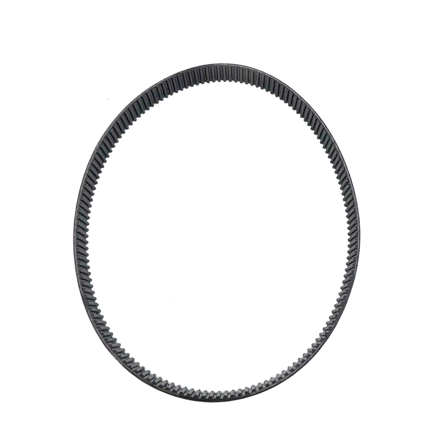 447-3M/12 Drive Belt for the Razor E100 & Bladez Ion 150, shown in a simple layout highlighting its design and length, ideal for scooter maintenance and replacement needs.