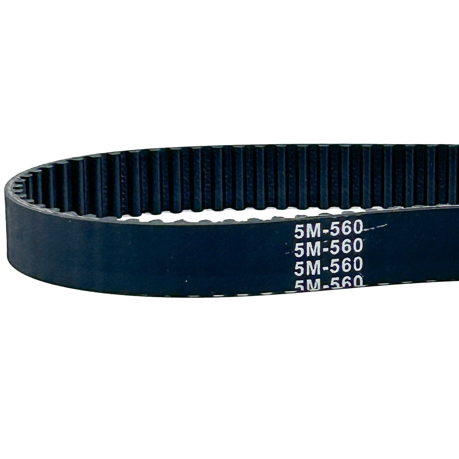 560-5M/15 Drive Belt for the Razor E200, showing a black belt with white text. Suitable for Razor E200 electric scooter versions 1-4.