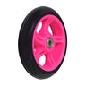 Front Wheel for the Razor Power Core 90 & Power Core E90: a close-up of a wheel with a black tire and pink rim, featuring pre-installed bearings.