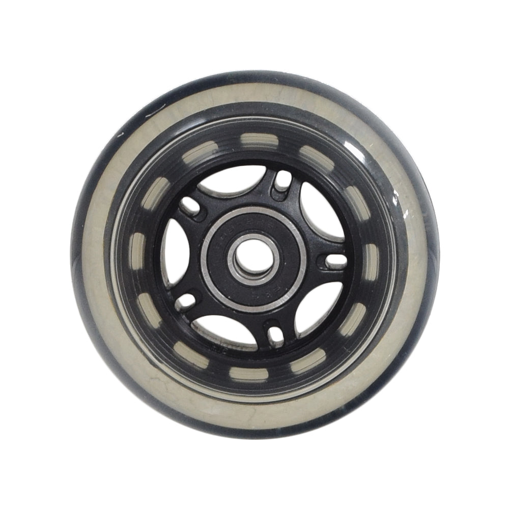 3x1 Molded Caster Wheel with a white rim and black composite center, featuring a 1 hub.