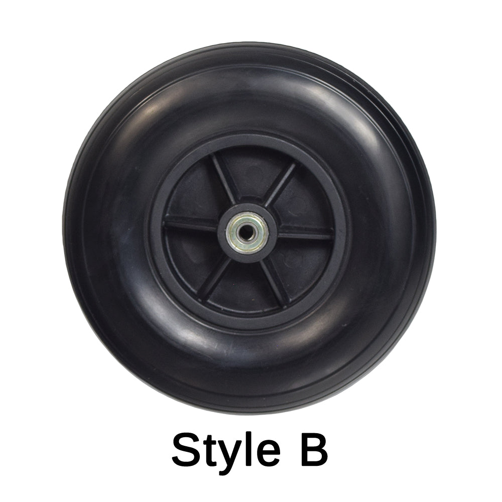 Universal 8x2 (200x50) Caster Wheel with 608Z Bearings, featuring a black polyurethane tire on a black rim, designed for mobility scooters and power chairs.