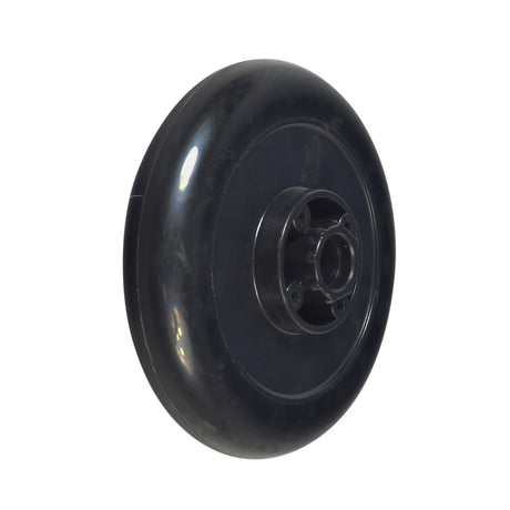 Drive Wheel for the Rollplay 12 Volt Nighthawk, featuring a 6-1/4 diameter rubber tire with a central hole, captured in a close-up image displaying its circular shape and detailed surface.