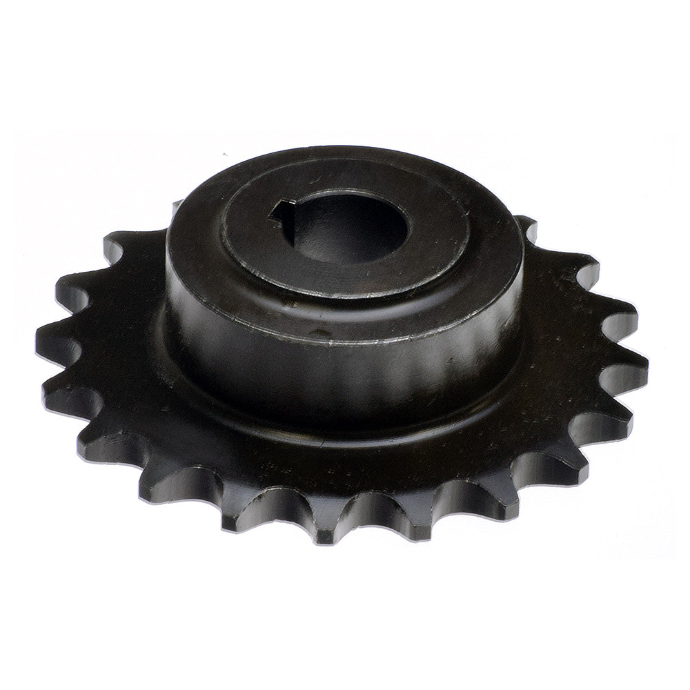 Black metal 420 Chain 20 Tooth Sprocket for the Baja Mini Bike MB165 & MB200 (Baja Heat, Mini Baja, Baja Warrior) with a 0.675 inner diameter and 20 teeth, central hole visible.