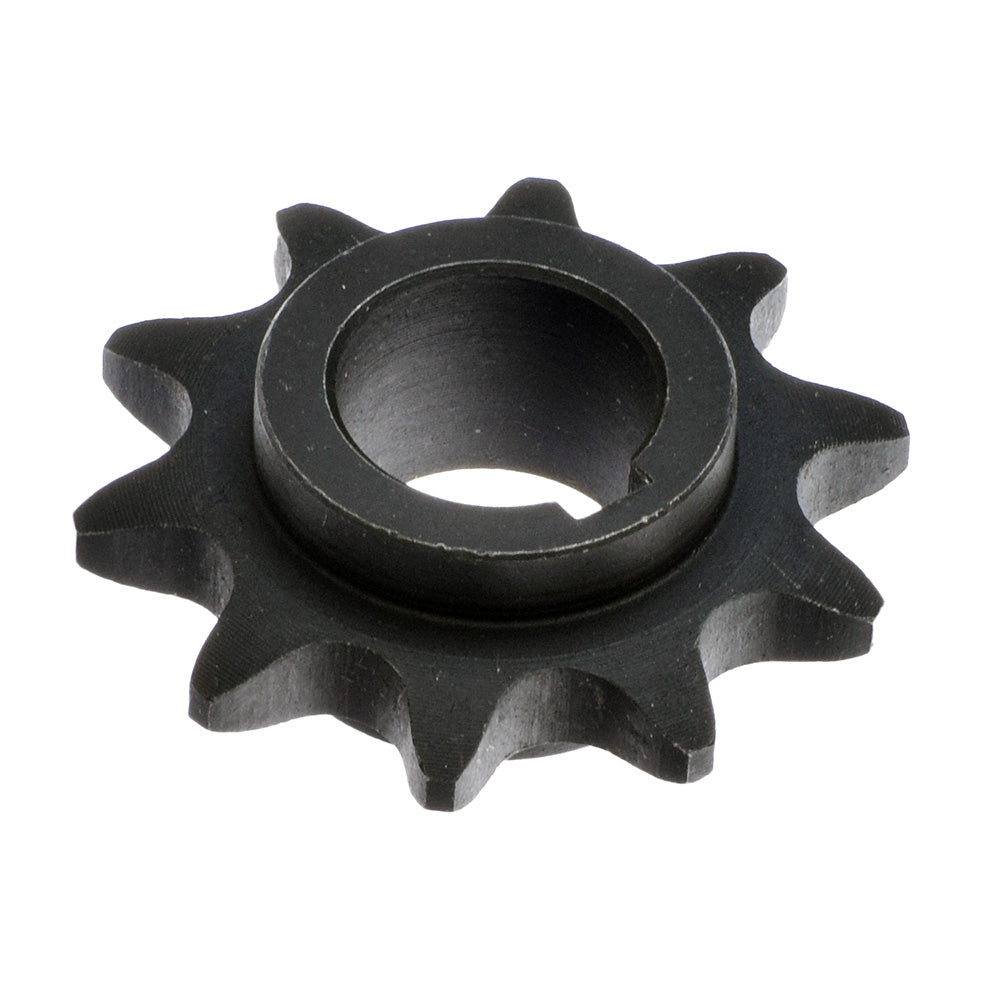 420 Chain 10 Tooth Sprocket for Baja Mini Bike MB165 & MB200, showing a close-up of the black gear with a central hole, part of the jack shaft assembly.