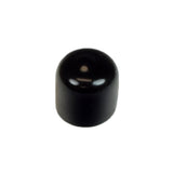 Vinyl Cap for the Foot Platform Screws on Jazzy, Jet, & Quantum Power Chairs – a small, black plastic cap designed to fit over foot platform screws, providing corrosion protection and safety for users.