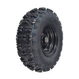 13x5.00-6 Front Tire and Rim Wheel Assembly for Coleman CK100 & SK100 Go-Karts, featuring a durable black tire with a robust steel rim and integrated bearings.