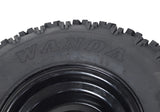 Close-up of a 13x5.00-6 Front Tire and Rim Wheel Assembly for Coleman CK100 & SK100 Go-Karts, featuring the tread pattern, steel rim, and bearings, ideal for go-kart replacement.