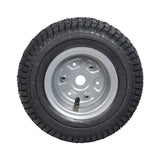 Razor Dirt Quad Rear Wheel Assembly (Version 19+); features a 12x5.00-6 tire with a silver rim, pre-mounted for easy installation.