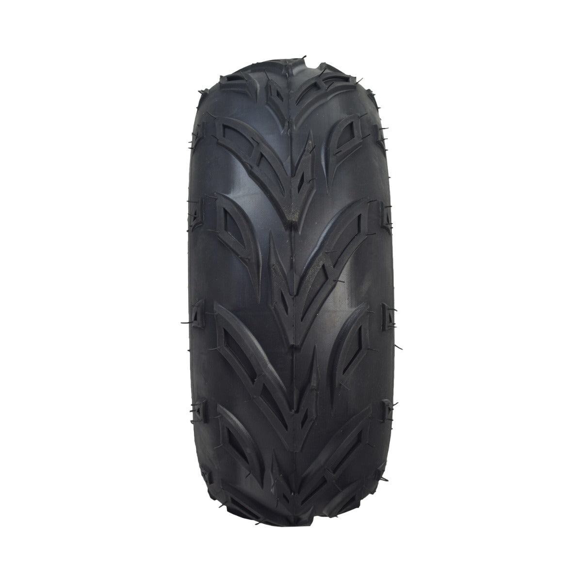 16x8.00-7 Wheel Assembly for TaoTao ATK125A & GK110 Go-Karts featuring a black tubeless pneumatic V-tread tire with a 7 rim and three 10 mm bolt holes.