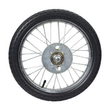 Rear Wheel Assembly for the Razor EcoSmart Metro, showcasing a close-up of the wheel with spokes, tire, axle, and drive sprocket, essential for the electric scooter's rear end.