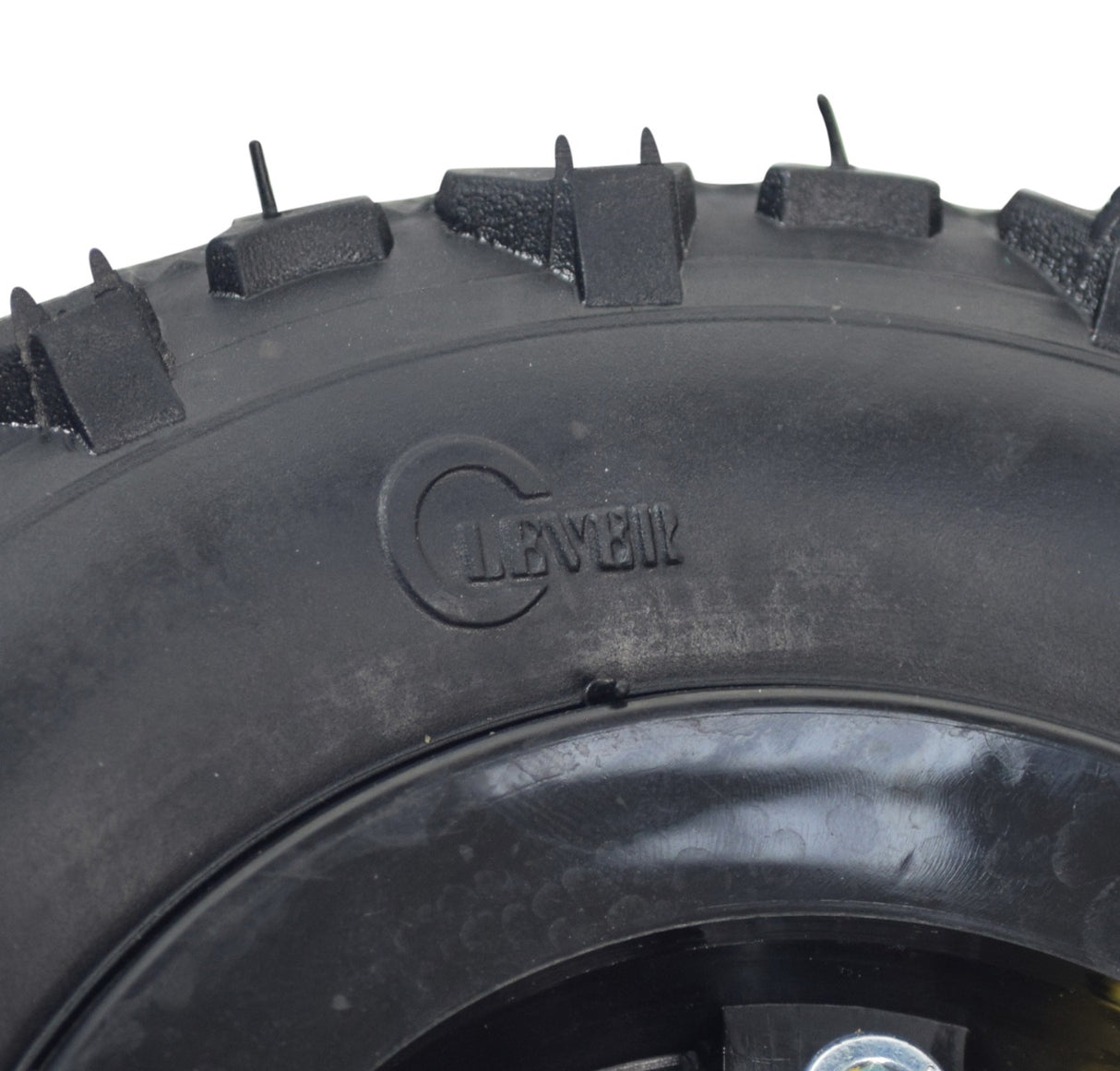 Razor Dune Buggy Rear Wheels (Set of 2) - Close-up view of the 8 tire tread and rubber surface, showcasing the intricate details of the rear wheel assemblies designed for durability and performance.