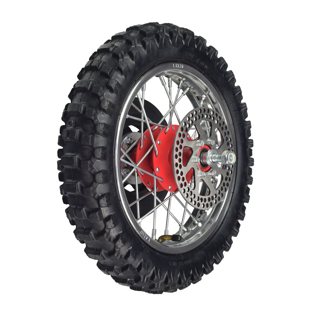Complete Rear Wheel with Red Hub for the Razor SX500 McGrath Dirt Rocket (Blemished)