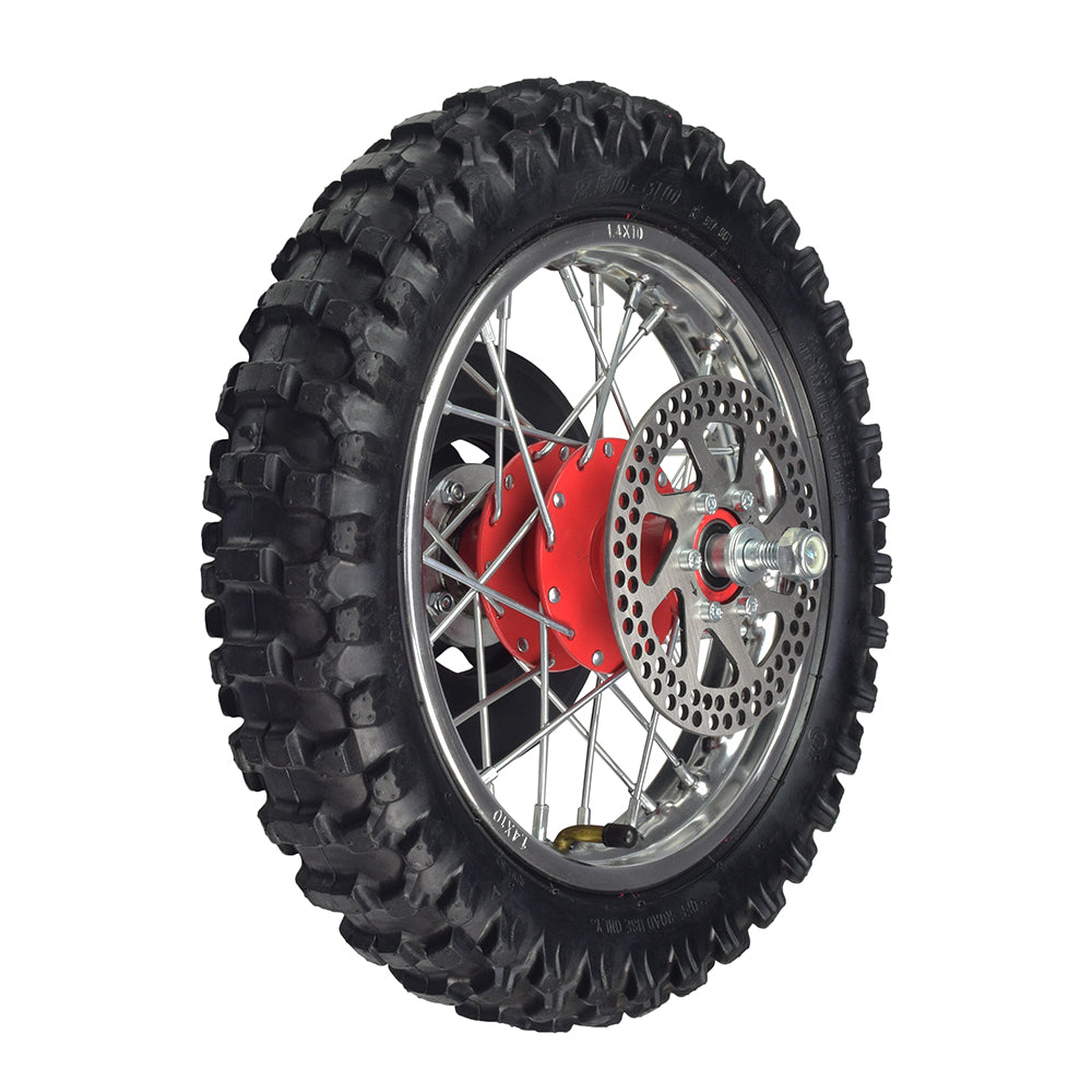 Complete Rear Wheel with Red Hub for the Razor SX500 McGrath Dirt Rocket