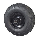 Rear Wheel Assembly for the TaoTao DB100 105cc Mini Bike; features a robust 145/70-6 tire with V-tread, mounted on a metal wheel with included wheel bearings and rim, designed for superior control on rough surfaces.