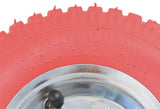 8 Utility Wheel with Pneumatic Non-Marring Tire & Steel Hub, featuring a close-up of the tread and zinc-plated hub, ideal for pushcarts and hand trucks.