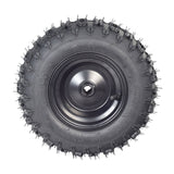 13x5.00-6 Rear Wheel Assembly for the Mega Moto MM-K80R Go-Kart featuring a black tire with knobby tread and rim, ready to mount for optimal traction and performance on various terrains.