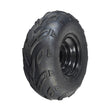 Rear Wheel Assembly with Rim & Tire for the Realtree RTK200 Go-Kart, featuring a 16x6-7 V-tread tire mounted on a steel rim, designed for enhanced performance on loose surfaces.