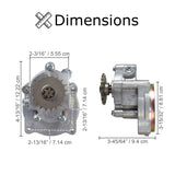 Standard Scooter Transmission w/20-Tooth (8mm 05T) Chain Sprocket, featuring a close-up of the metal gear and sprocket mechanism, suitable for various gas scooters and mini-choppers.